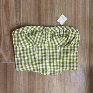Free People Leilani Gingham Tube Top NWT